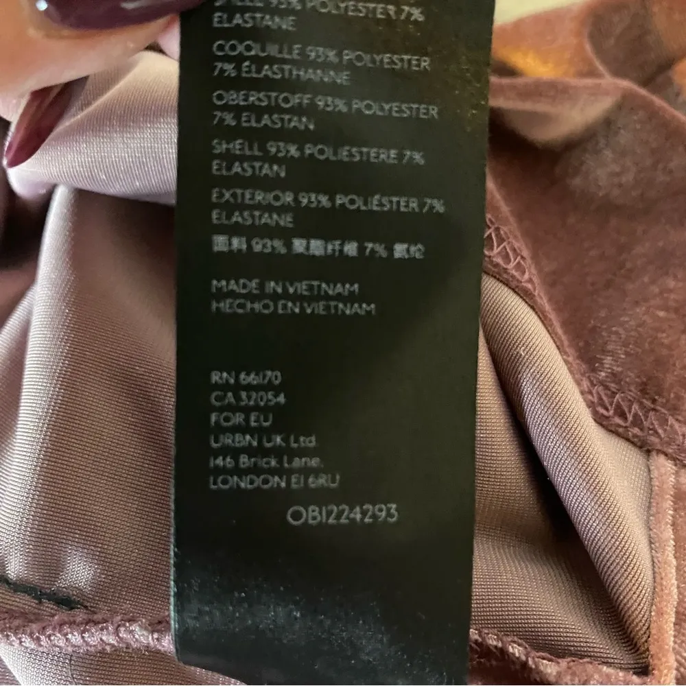 Anthropologie Mock Neck Short Sleeve Crushed Velvet Blouse Small - Image 12