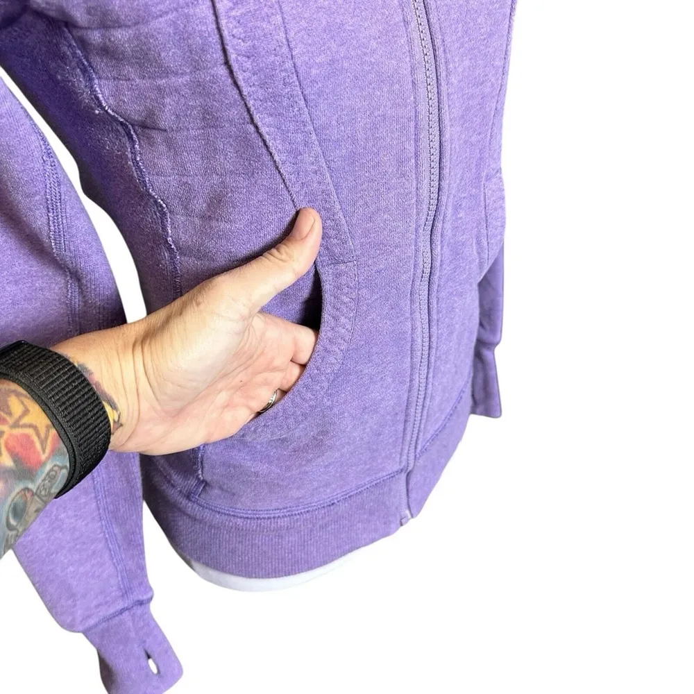 Lululemon Calm & Cozy Jacket Heathered Winter Orchid /Deep Zinfandel Size 4 - Image 10