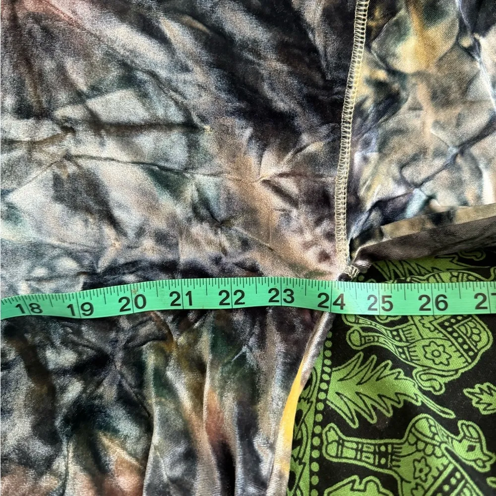 UMGEE TIE DYE VELVET OFF THE SHOULDER / ONE SHOULDER LONG SLEEVE TOP - Image 6