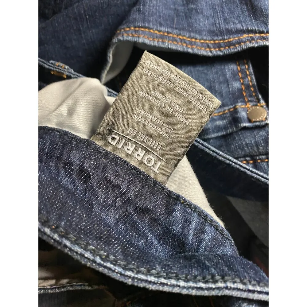 NWT Torrid Undercover Dark Blue Denim Boyfriend Straight Mid Rise Jeans Size 26 - Image 9