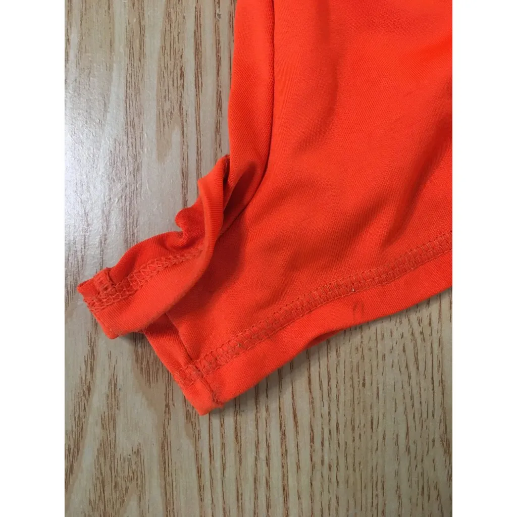 B73 Womens Super Sexy Rare Hooters Girl Worn Uniform Shorts Orange Size Medium - Image 5