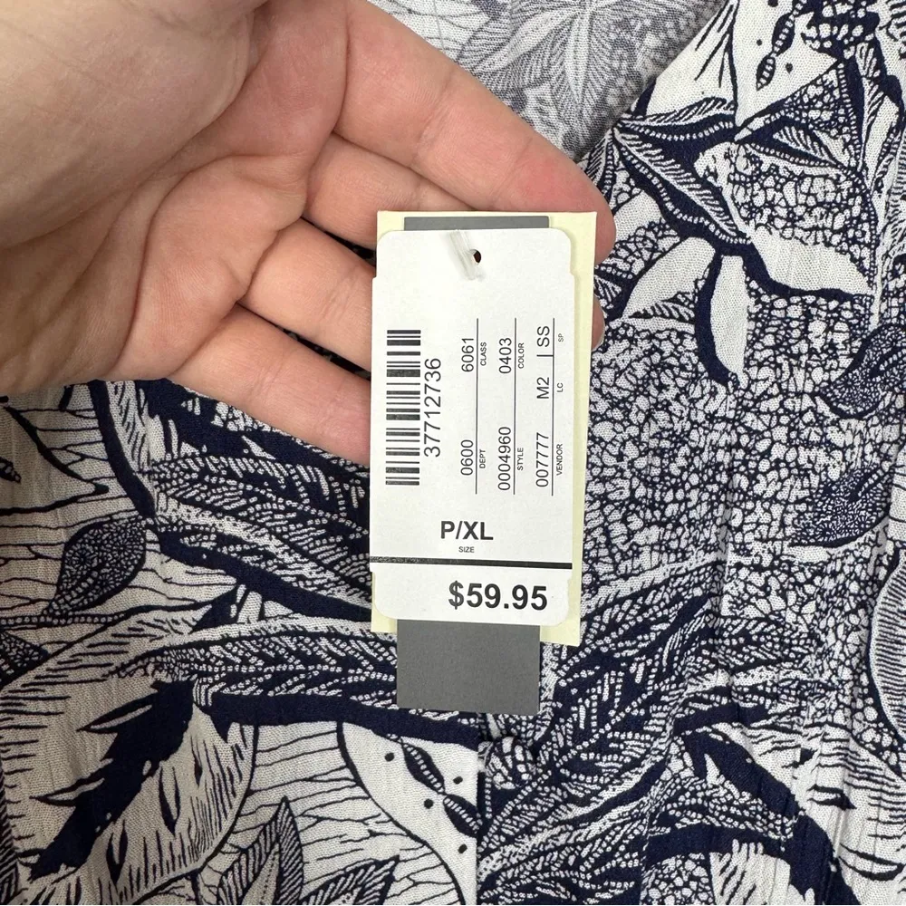 Christopher & Banks Petites Blue Floral Sleeveless Maxi Dress Size Xlarge Petite - Image 4