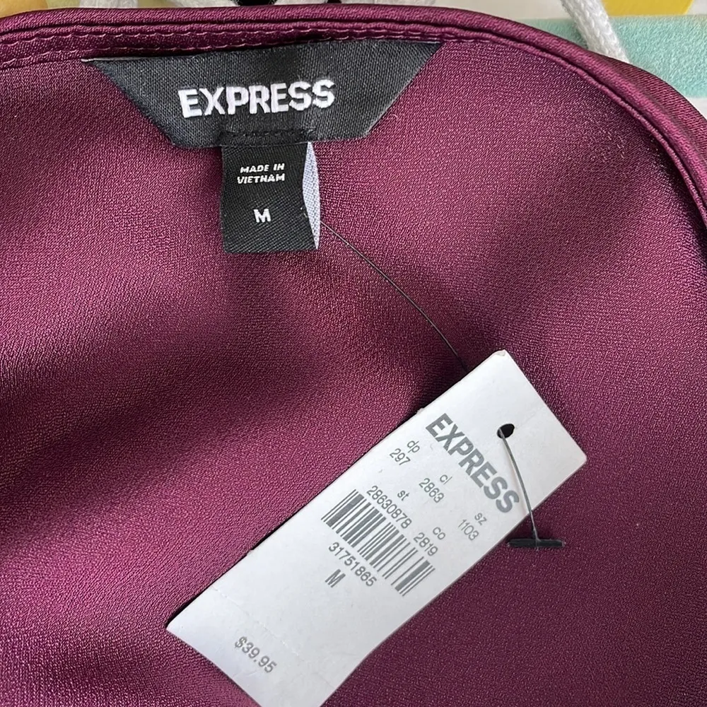 Express Purple Draped Cami - Image 4