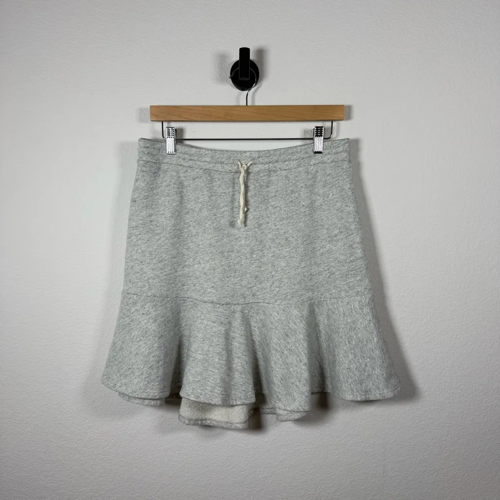Anthropologie Dolan Left Coast French Terry Swing Skirt Grey Size L - Image 5
