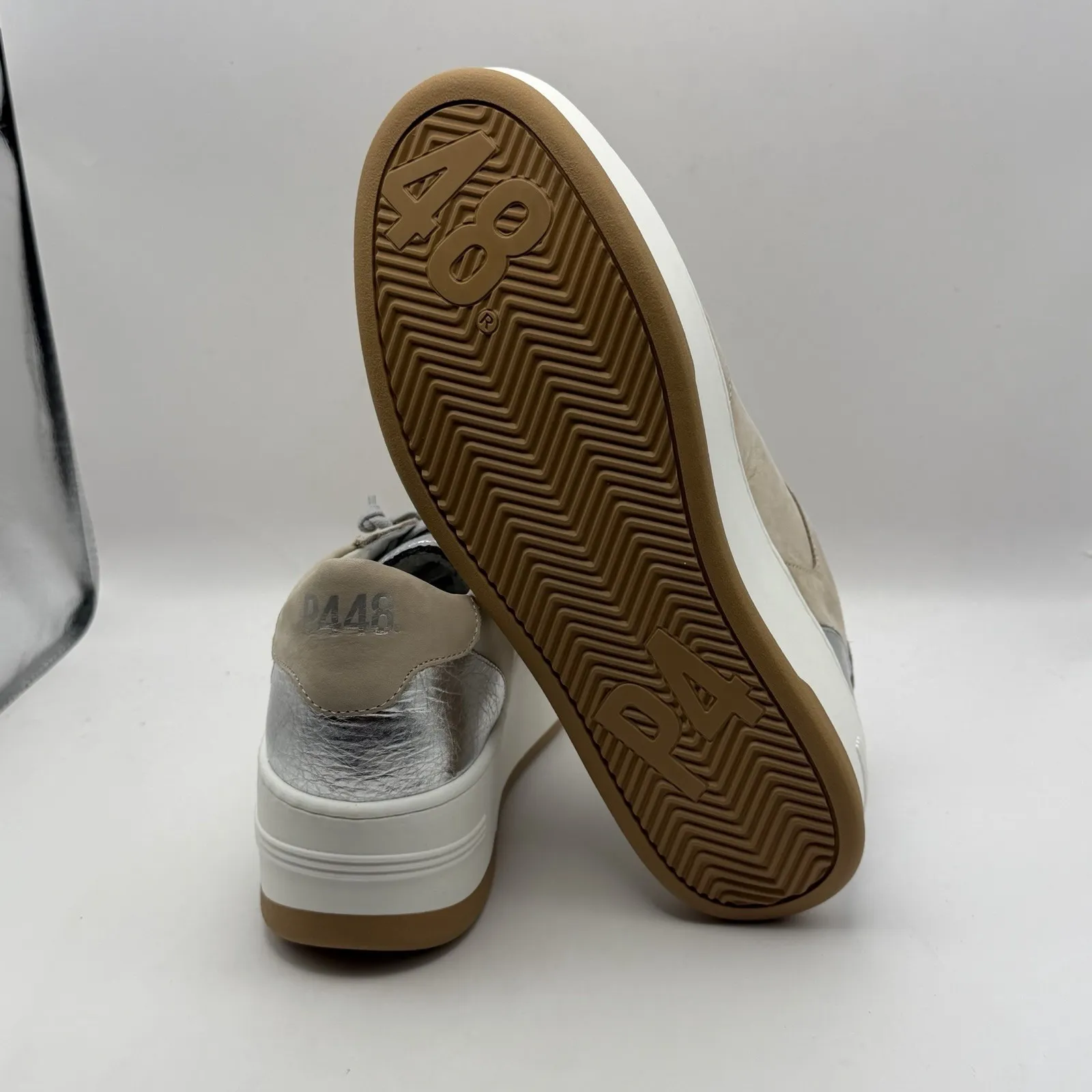 P448 Women's Empire Neutral Platform Sneakers Lace Up EU 40 Streetwear Size 9.5 - Image 5