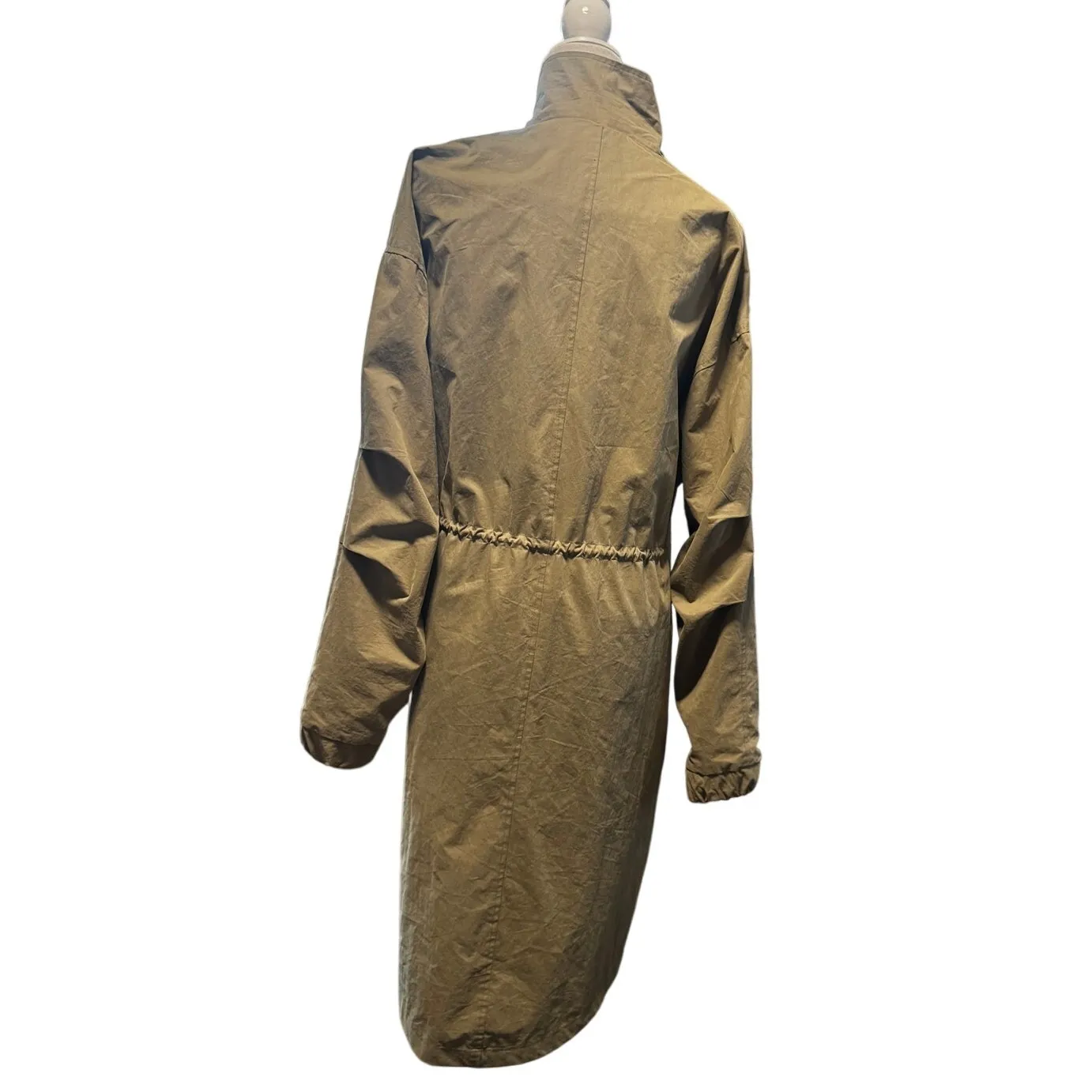 OAK + FORT Oversized Utility Coat Khaki, Minimalist Modern Size Small Oversized Green - Image 3