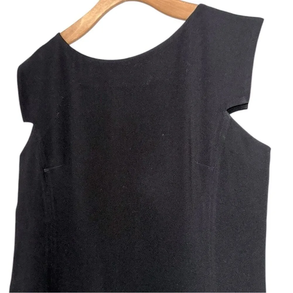 MM LaFleur Women’s Size 12 Black Crepe Sarah 5.0 Capsleeve Sheath Dress - Image 8