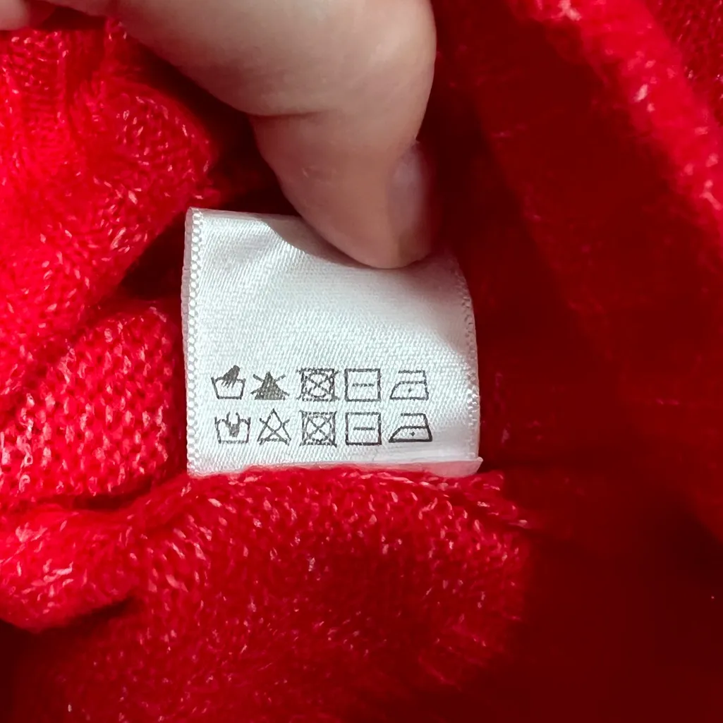 NWT ModCloth Red Turtleneck Sweater Sz Small Bright Holiday Christmas Sweater - Image 7