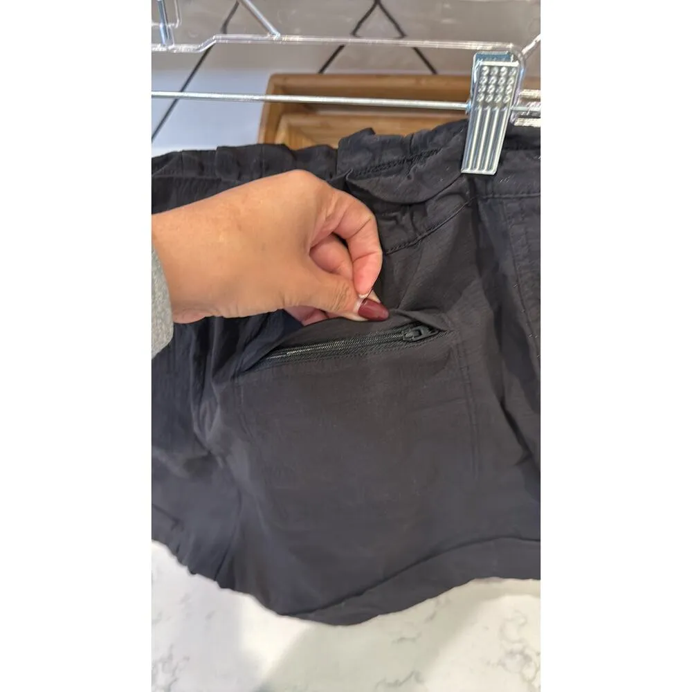 Athleta TREKKIE SHORT black paper bag adjustable waist hiking casual sz 4 - Image 6