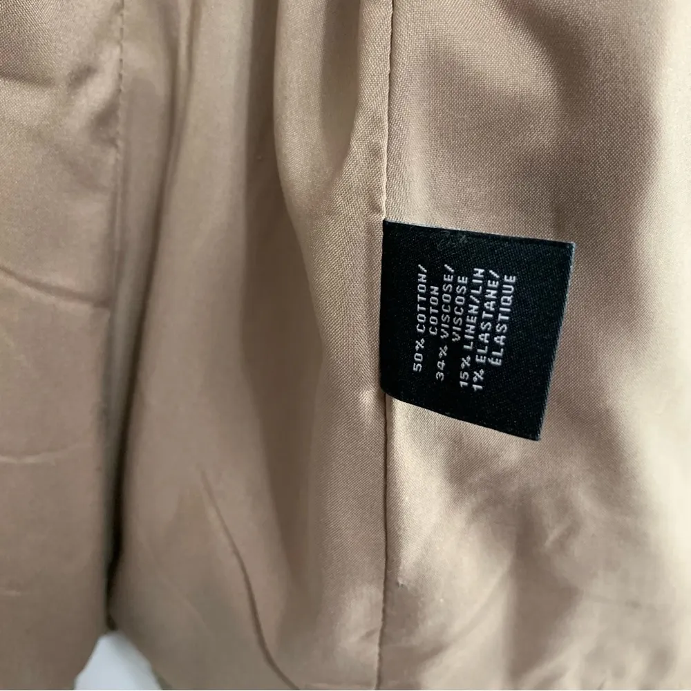 Lafayette 148 New York Neutral Linen Blend Blazer - Image 11