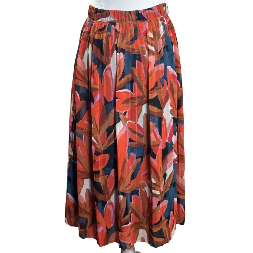 Who What Wear Womens Skirt XXL Multicolor Floral Elastic Waist A Line Polyester - Image 2