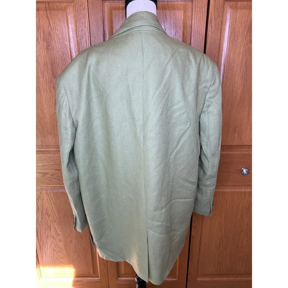 Topshop Relaxed Oversized Single Breasted Blazer in Sage Size 10 - Image 5