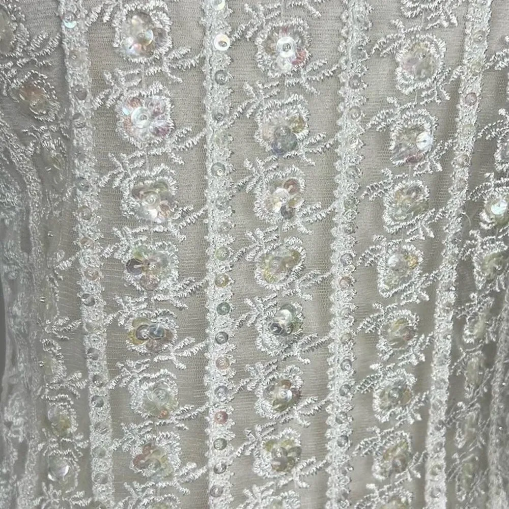 Vintage Y2K Sequin Top White - Image 5