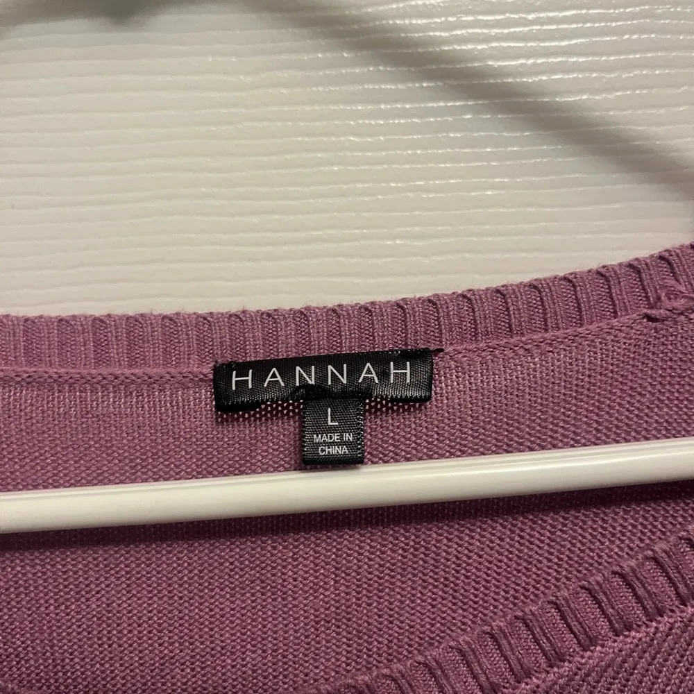 Hannah Purple Long Sleeve Thin Sweater
Blouse With The Lace Trim Bell
Sleeve L Size L - Image 3