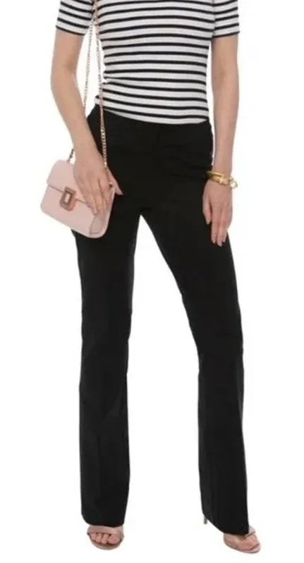 ECRU Womens Varick Bootcut Slim Stretch Pants Small Black Career Work Academia - Image 1