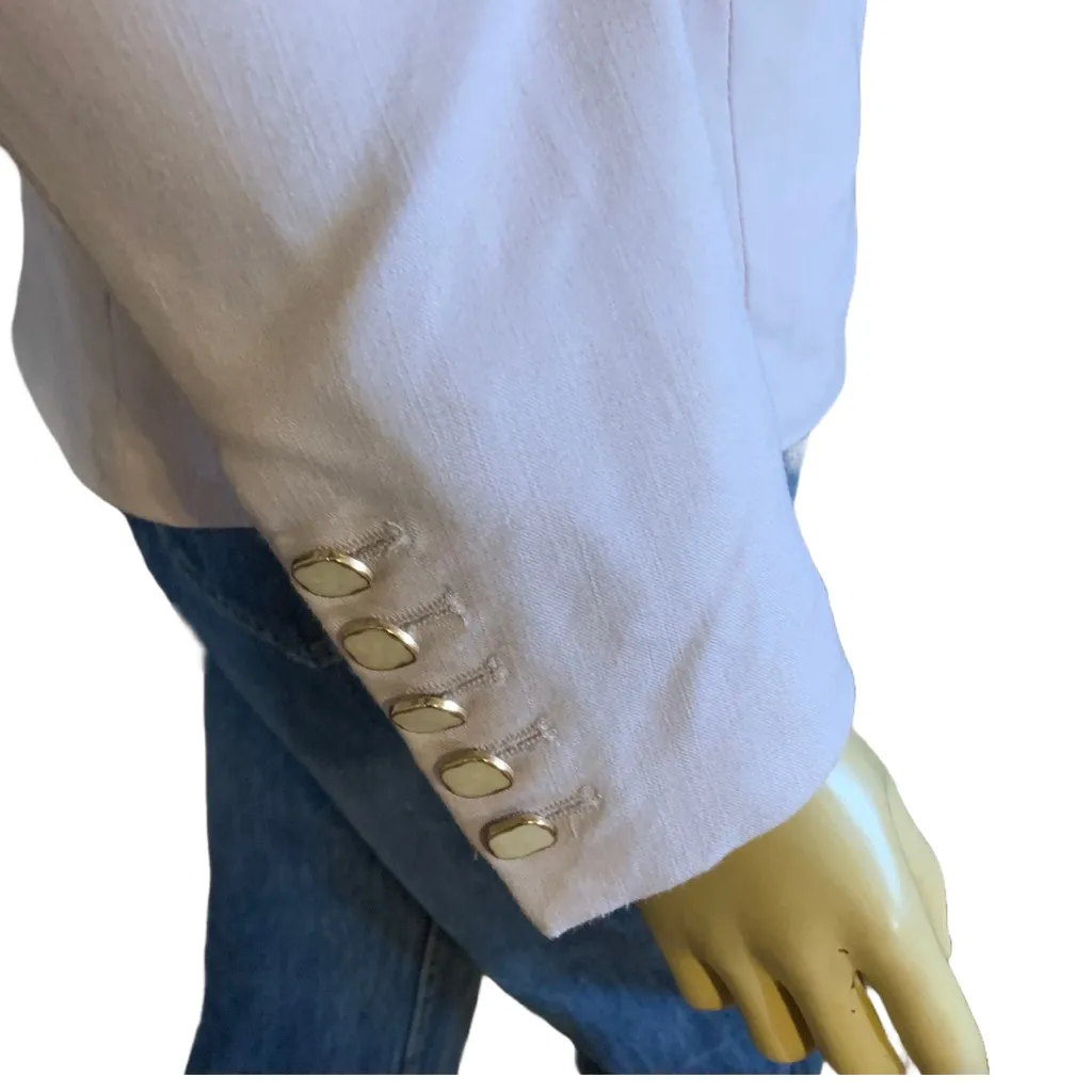 HOUSE OF HARLOW 1960 MISTY LILAC DOUBLE BREASTED BLAZER (S) - Image 9