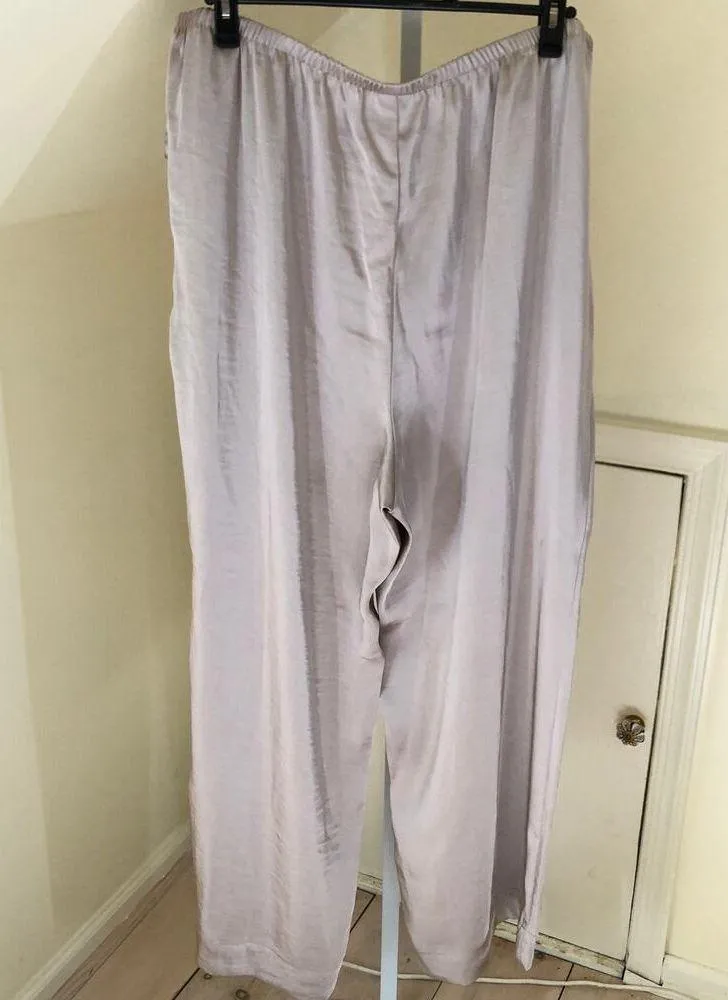 A New Day NWT Women's Mid-Rise Straight Leg Satin Pull-On Pants Cream XXL - Image 5
