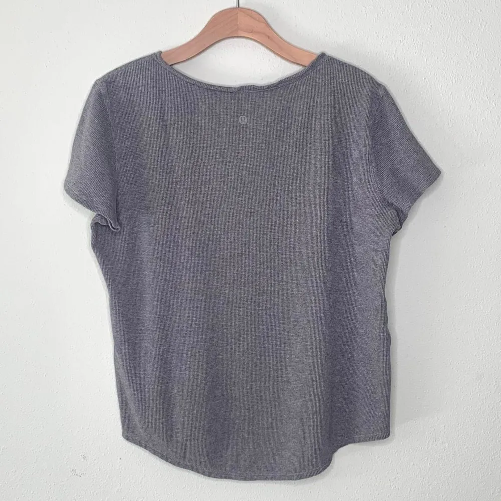 Lululemon Love Crew III *Waffle Heathered Core Medium Grey Size M - Image 6