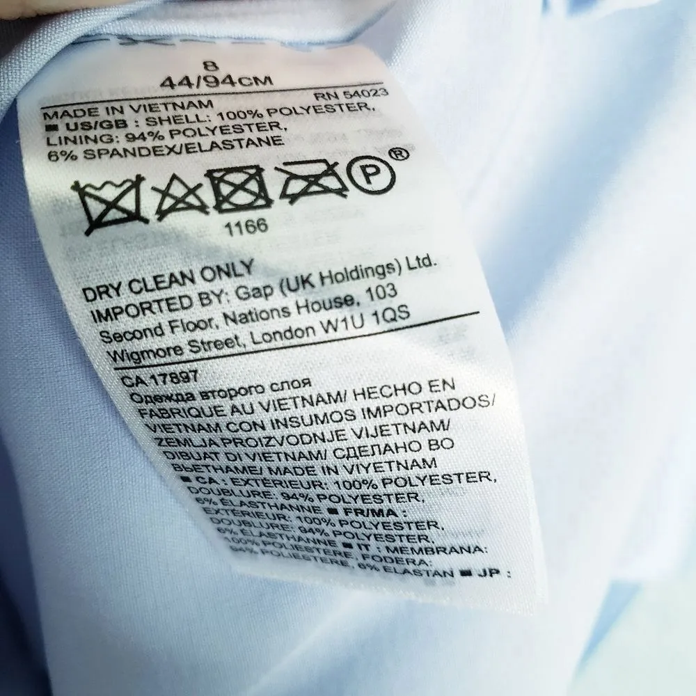 Banana Republic Blue Satin Peplum Ruffle Dress - Image 10