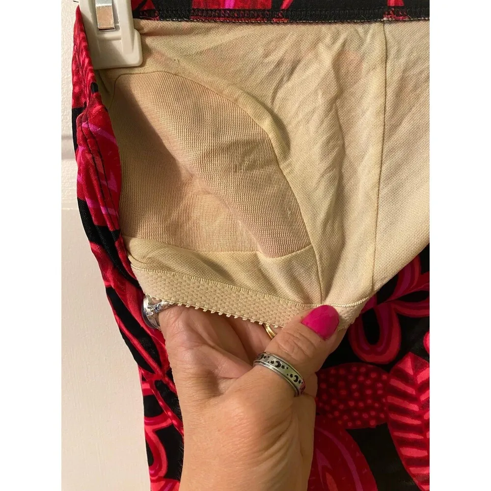 Beach Cabana Strapless bright neon pink swimsuit juniors size medium - Image 3