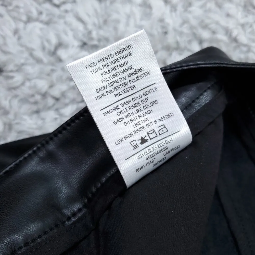 Joe's Jeans Mid Rise Black Faux Leather Cropped Bootcut Pants Size 28 Ankle - Image 7