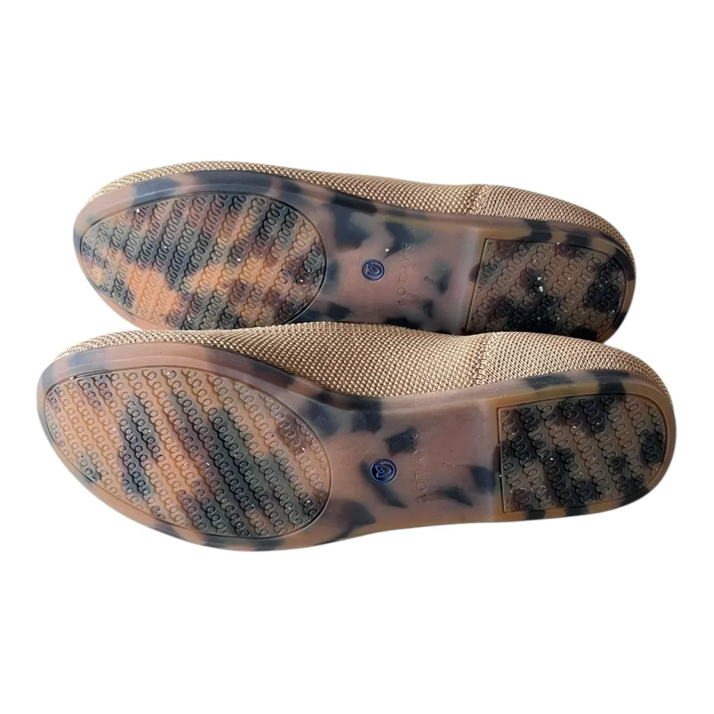 Rothy's The Flat In Portobello Camel and Blue Women's Flats Size 7 - Image 5