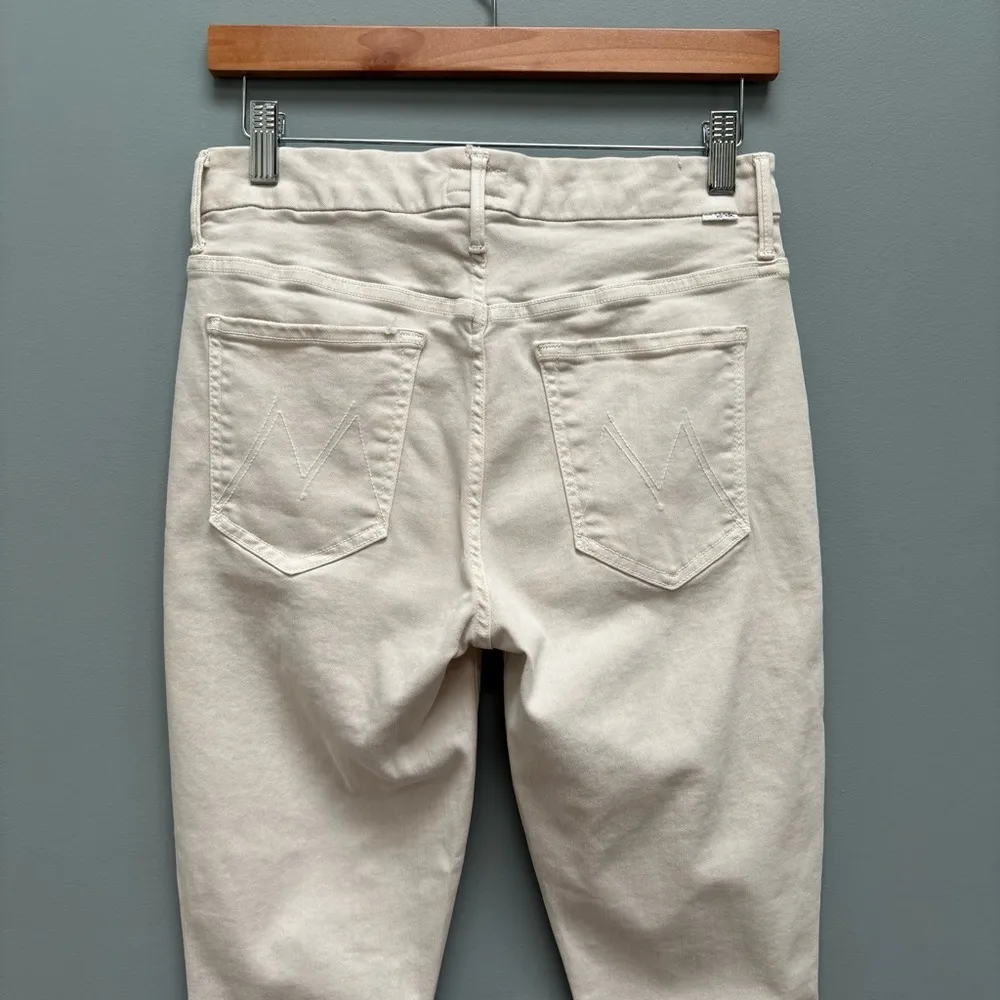 Mother Jeans High Waisted Looker Ankle Pretty Just Strolled In The City Ivory 29 - Image 9