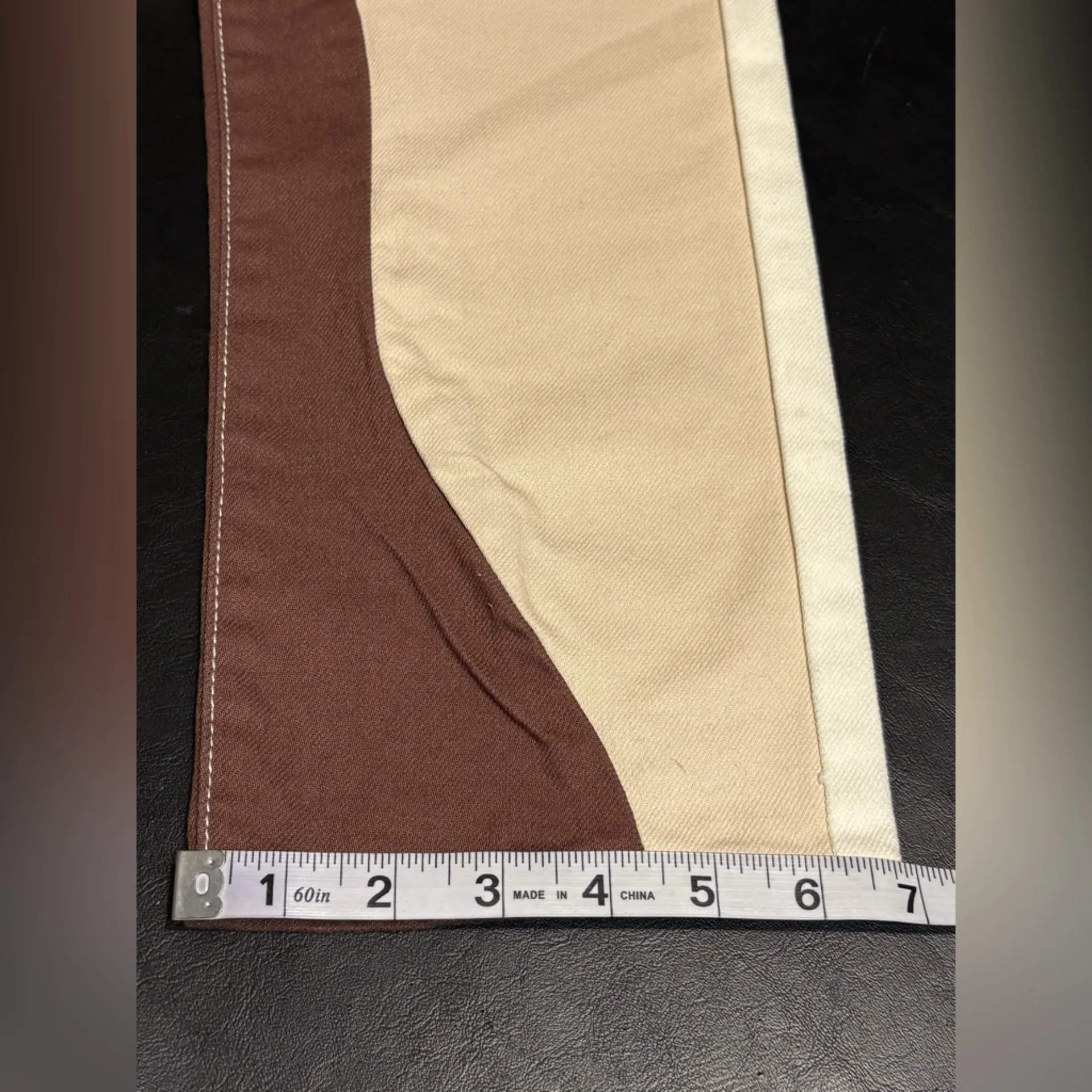 Pacsun Eco Tan Brown Paneled High rise Mom Jeans Ginger Panel Color Block 28 - Image 14