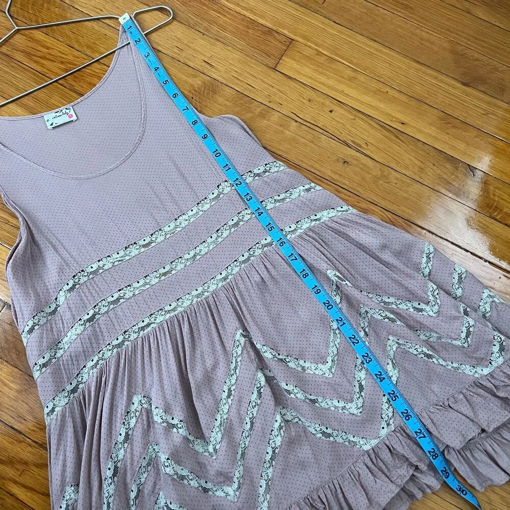 Free People Intimately Trapeze Mini Dress in Misty Combo Pink Size XS - Image 11