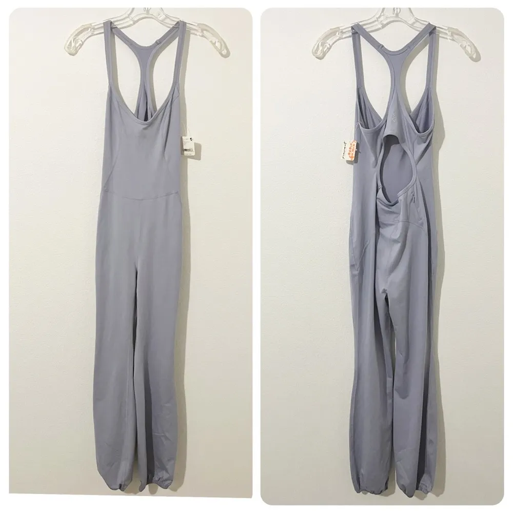 NWT NEW FREE PEOPLE MOVEMENT let's bounce jumpsuit in dusted cerulean Small S - Image 2