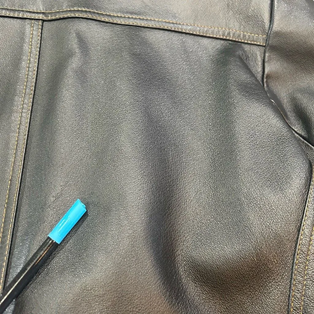 Bagatelle Black Women’s Medium Button Up Longer Leather Jacket - Image 7