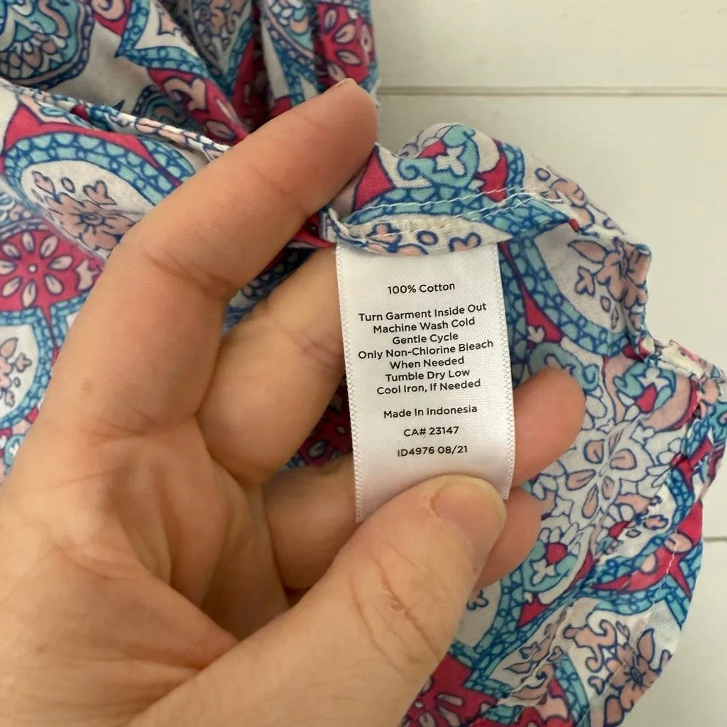 Talbots Women’s XLP Patterned Button Down Blouse Office Core Career - Image 4