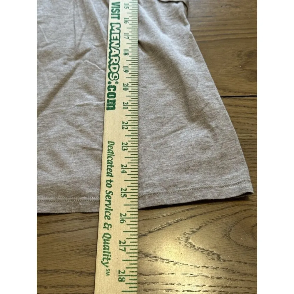 Eddie Bauer Shirt Women Medium Beige Long Sleeve V-Neck Cotton Blend Lightweight - Image 4