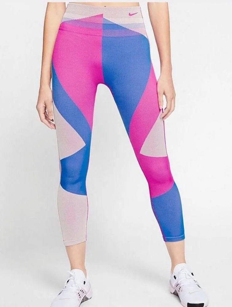 NEW Nike Sculpt Icon Clash Seamless Lux Tight Fit Training 7/8 Legging Lg Yoga - Image 13