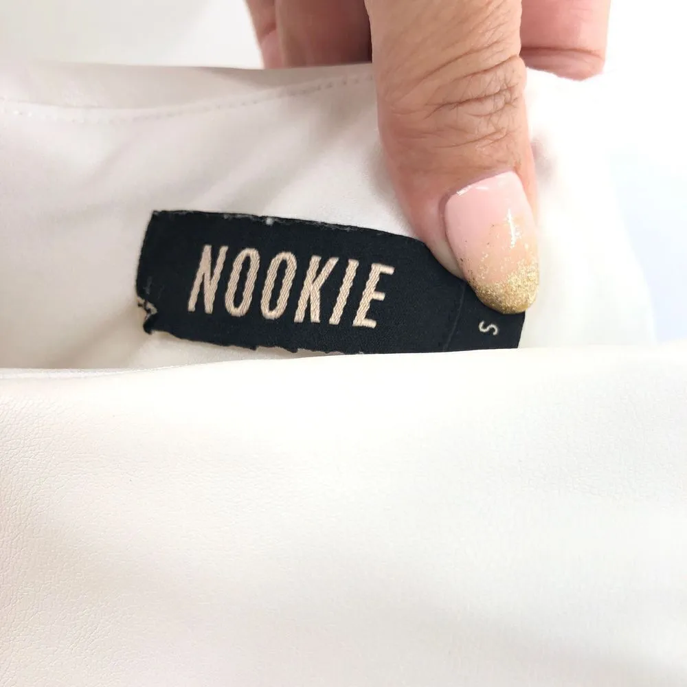 Nookie‎ Rhea Faux Leather Mini Dress in White - Image 8