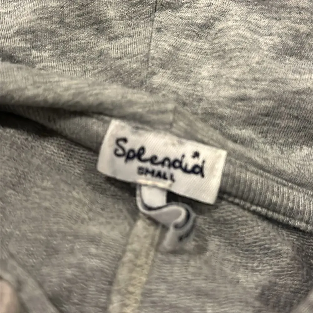 Splendid Women’s Grey Zip Up Hoodie Sweatshirt - Image 6