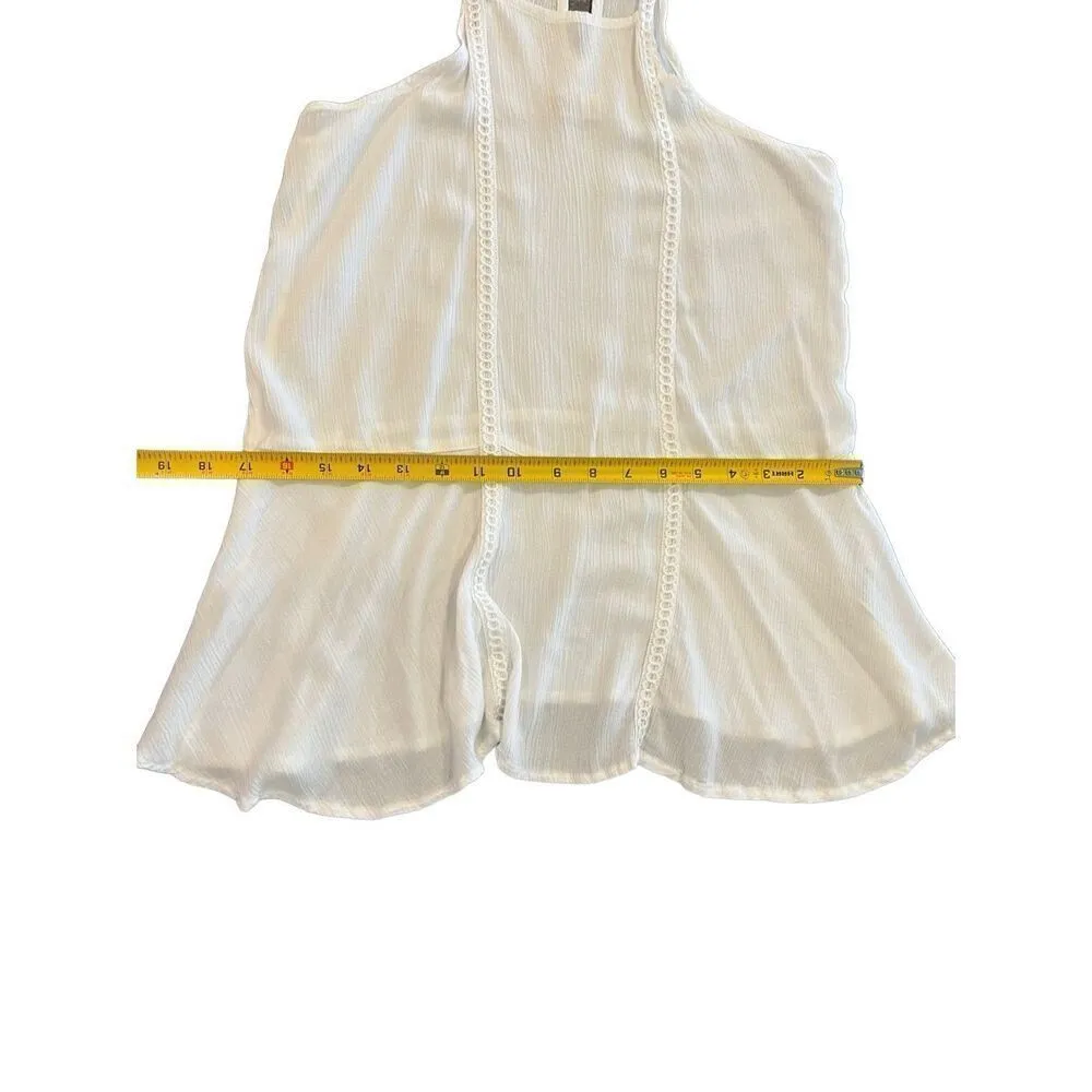 Hollister white Ruffle Hem mini Dress size S - Image 5