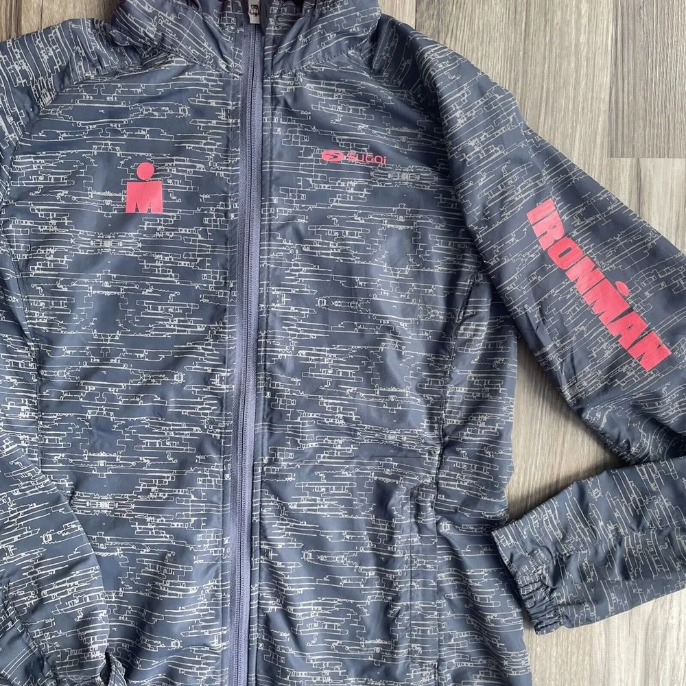 Sugoi Zap Run Hoodie‎ Jacket Womens S Reflector Bike Run Boat Iron Man Size 4 - Image 2