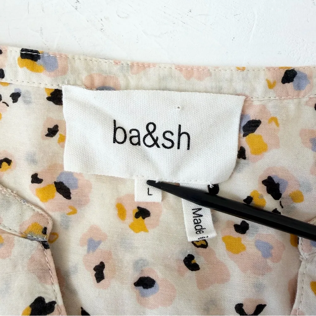 Ba&sh Women's Blake Blouse Top Button-Down Placket Size L - Image 8