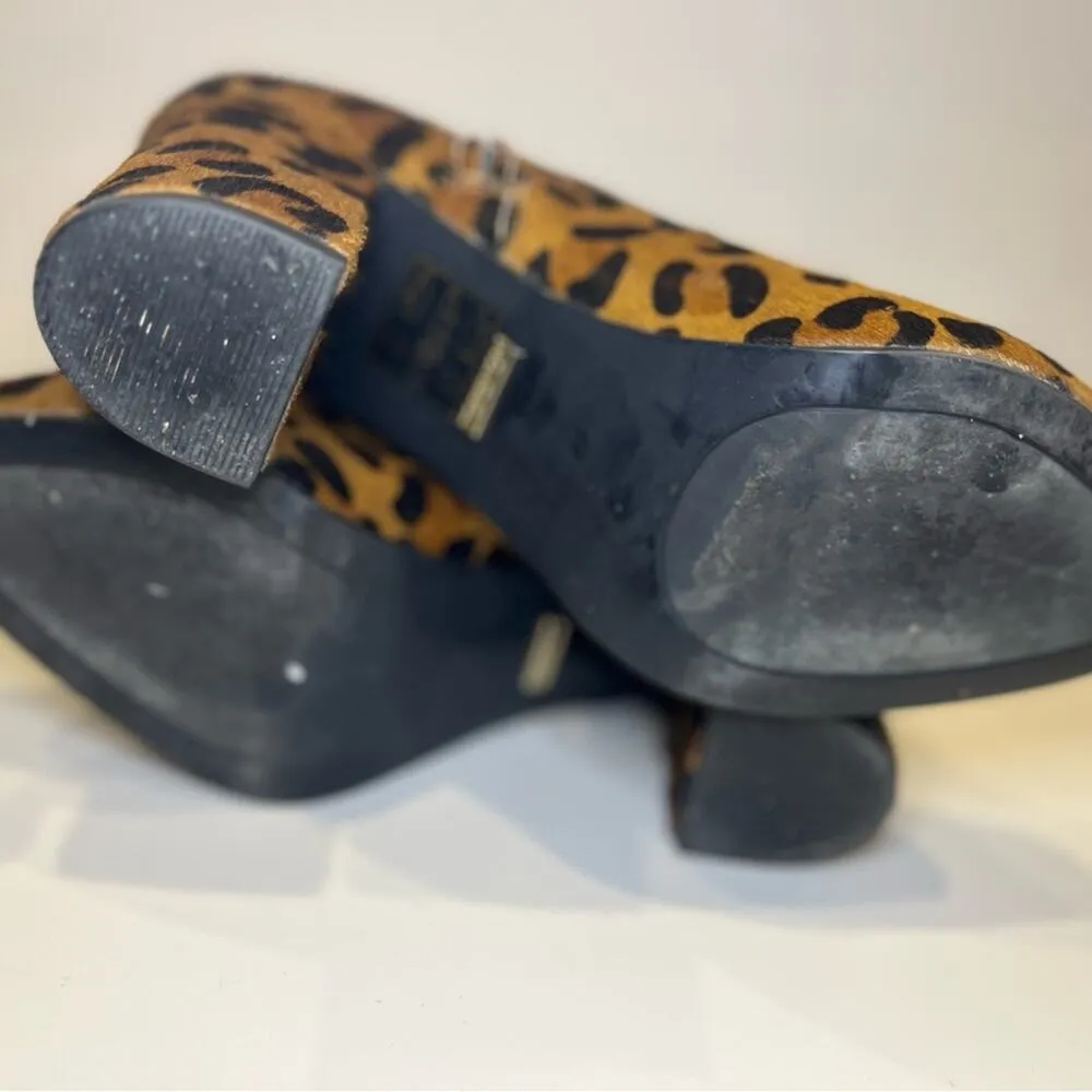 Topshop Women's Leopard Pony Hide Booties Size 7.5 - Image 4