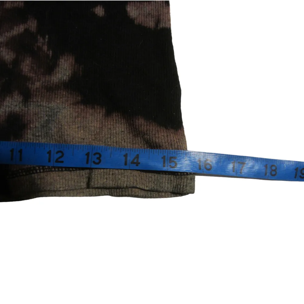 Handmade Bleach Dye Black Collared Short Sleeve Shirt Size XL - Image 8