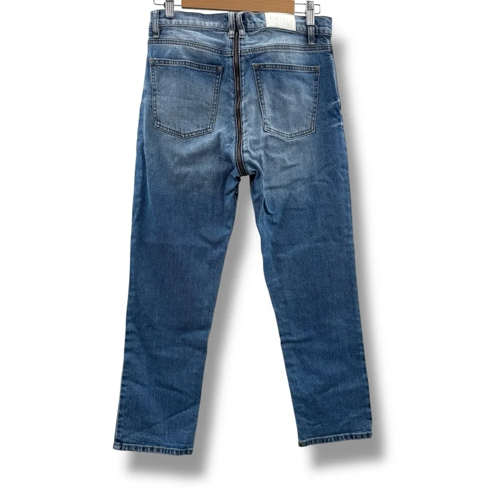 Pistola Charlie High Rise Full Zipper Crotch Back Light Straight Leg Jeans Sz 28 - Image 6
