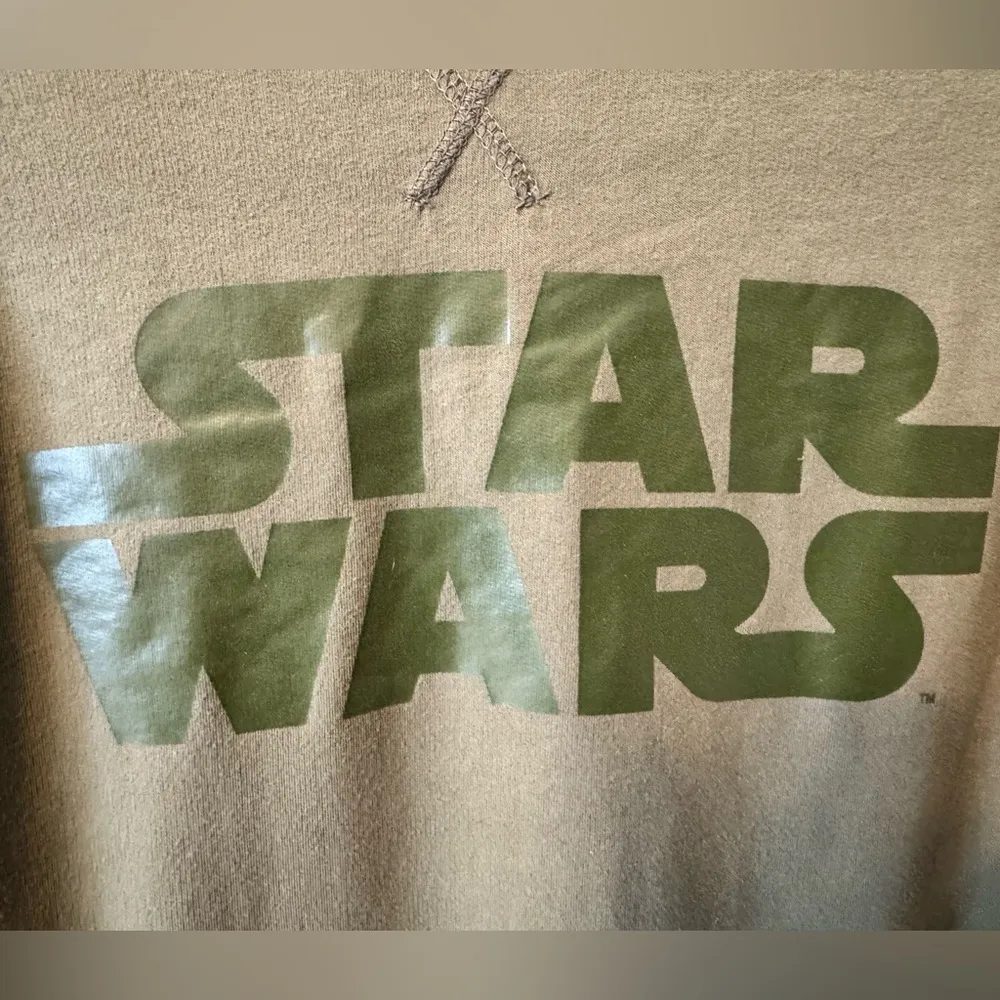 Disney Star Wars Army Green Sweatshirt Size Small - Image 3