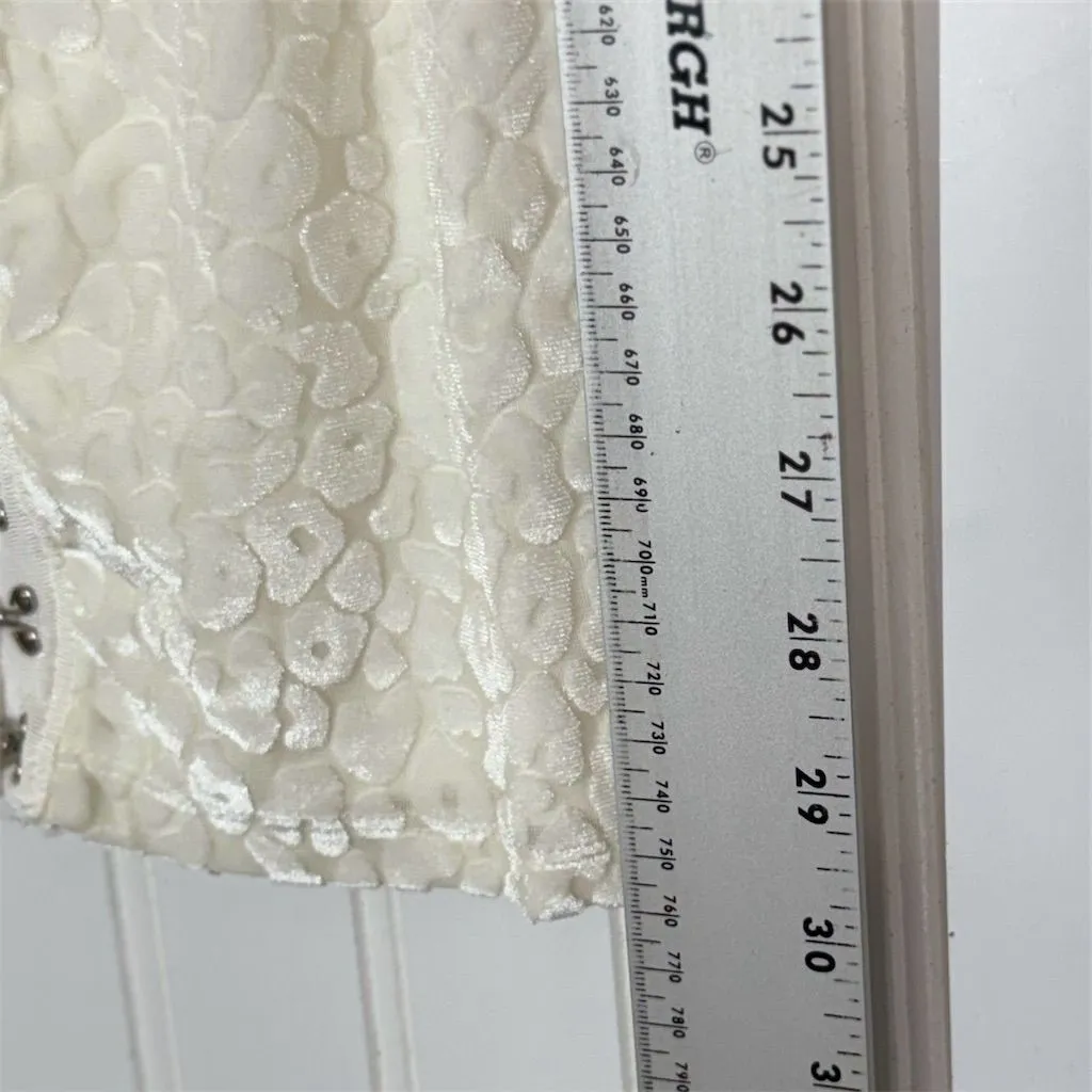 Princess Polly Mini Dress US 4 White Hook Eye Long Sleeve Milkmaid Coquette - Image 5