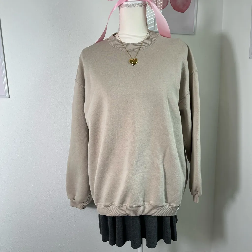 Russell Vintage 90s Cream Beige Crewneck Sweater‎ Made In Usa Womens Large - Image 2