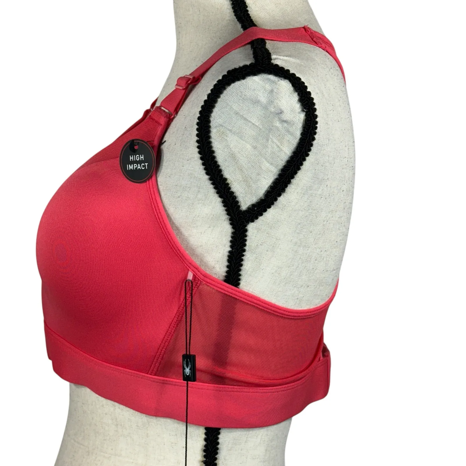 Spyder Active Large Sports Bra Wicking Molded Cups Stretch Adjustable Racerback - Image 5