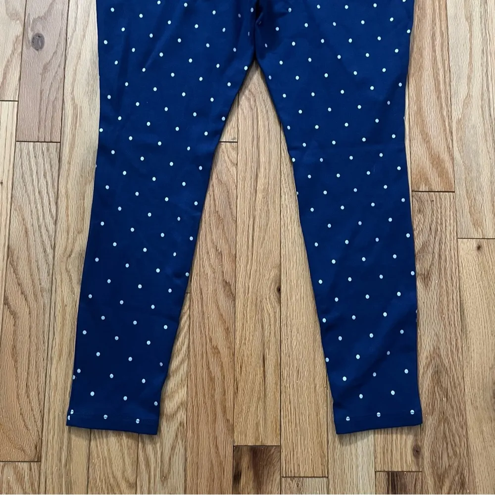 Chico’s Ponte Foil Blue Polka Dot Full Length Leggings Woman’s Size 0P - Image 9