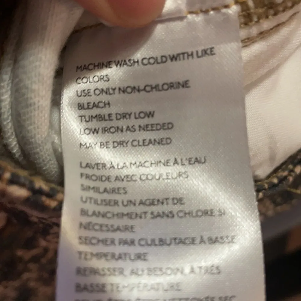 We the Free High Waist Denim Snake print raw hem Leggings - FREE PEOPLE - Image 7