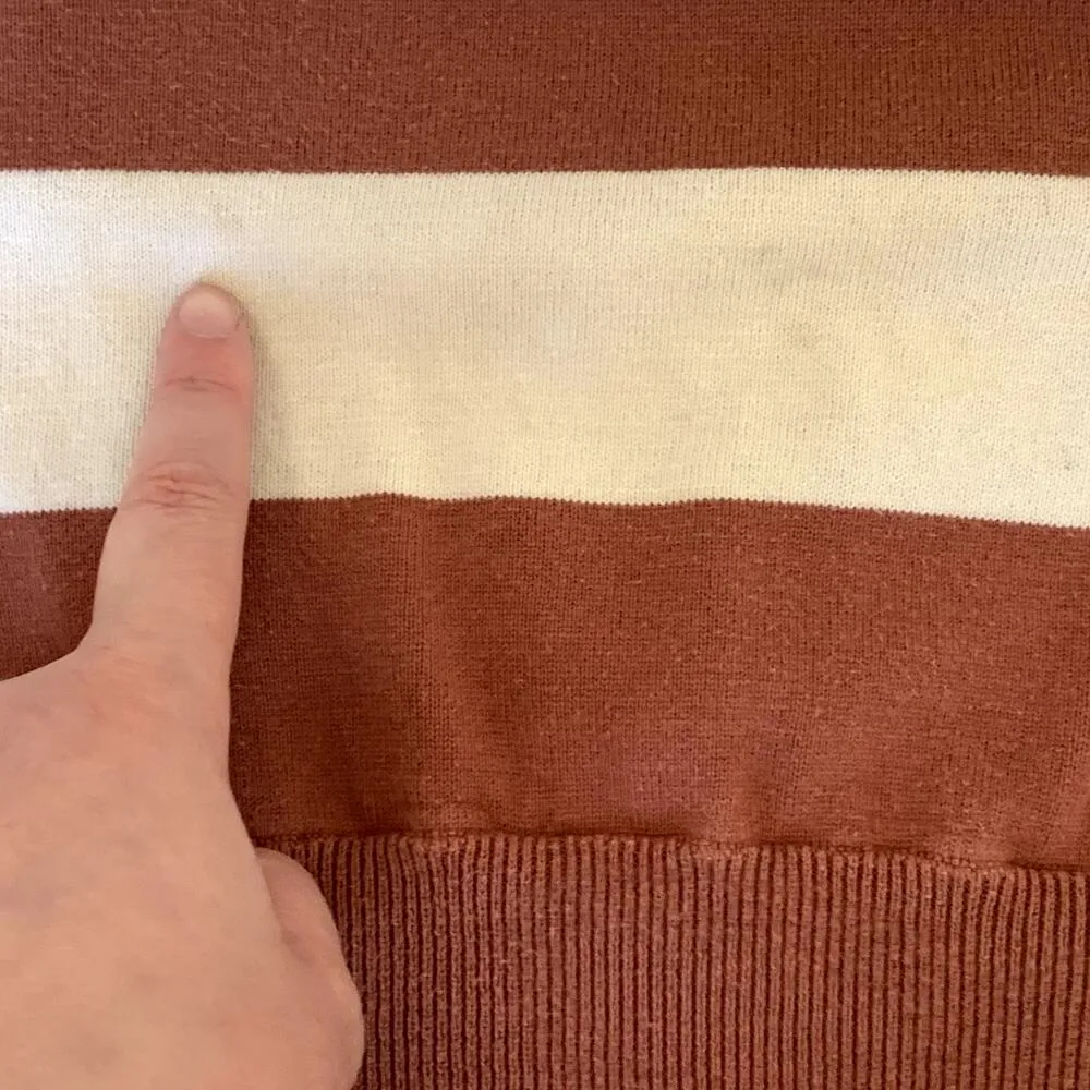 5/$25 By Together Striped Pullover in Brown/White - Image 7