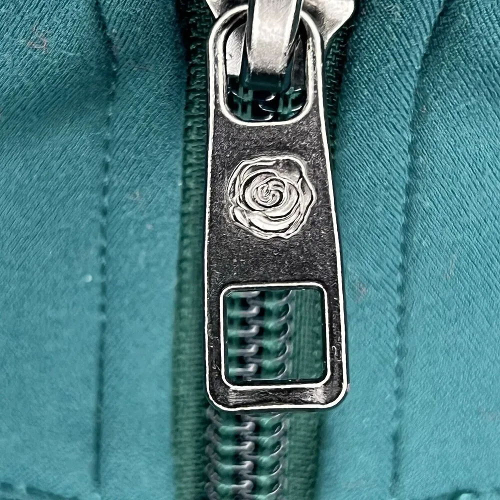 Balance Athletica Womens Small Emerald Green Vitality High Neck Zip Thumb Holes - Image 7